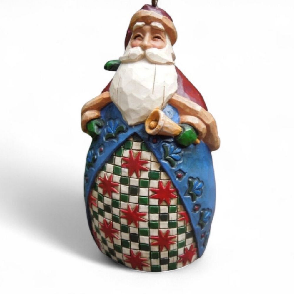Vintage 2002 Jim Shore Heartwood Creek Santa Ornament Figurine #C107461